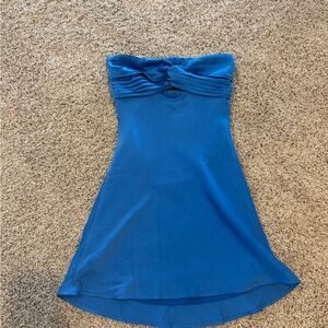 Cotton Candy Strapless Blue Dress